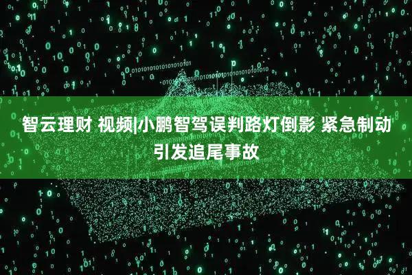 智云理财 视频|小鹏智驾误判路灯倒影 紧急制动引发追尾事故